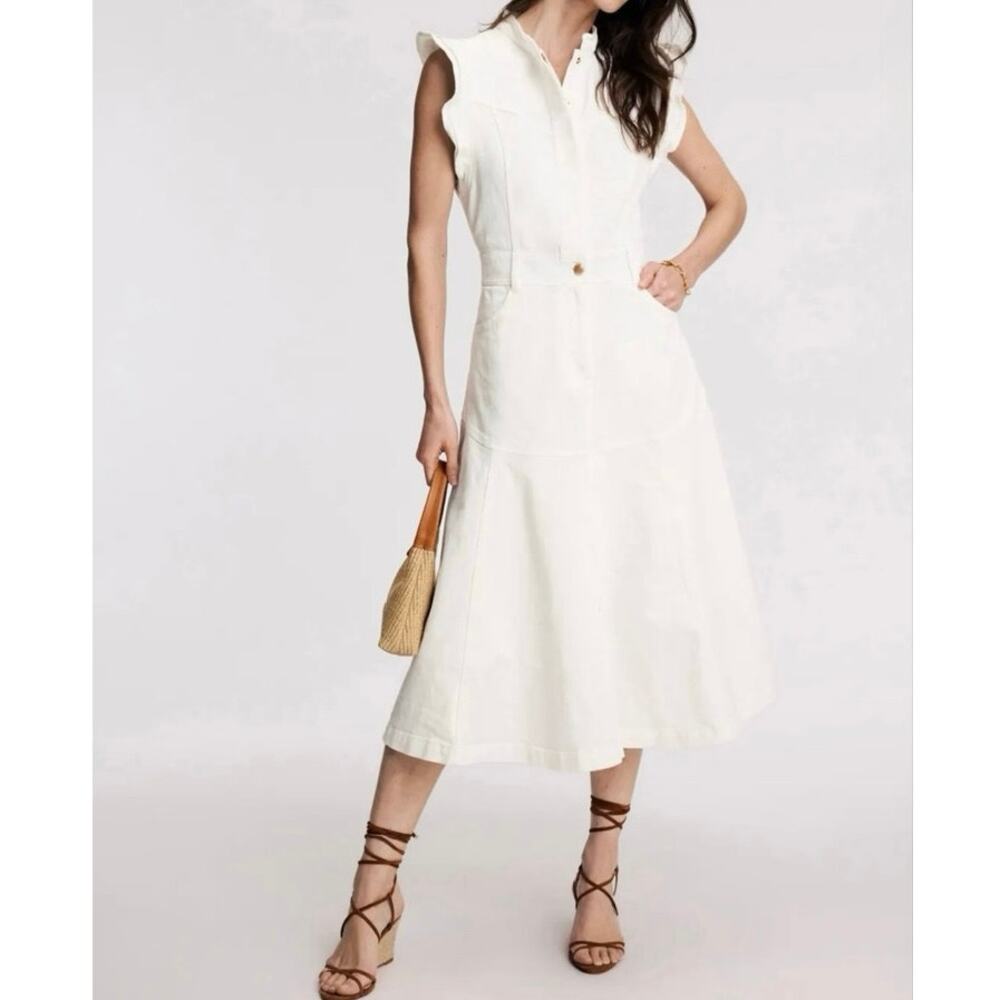 Dea Kudibal Devanti Denim  white Dress Large